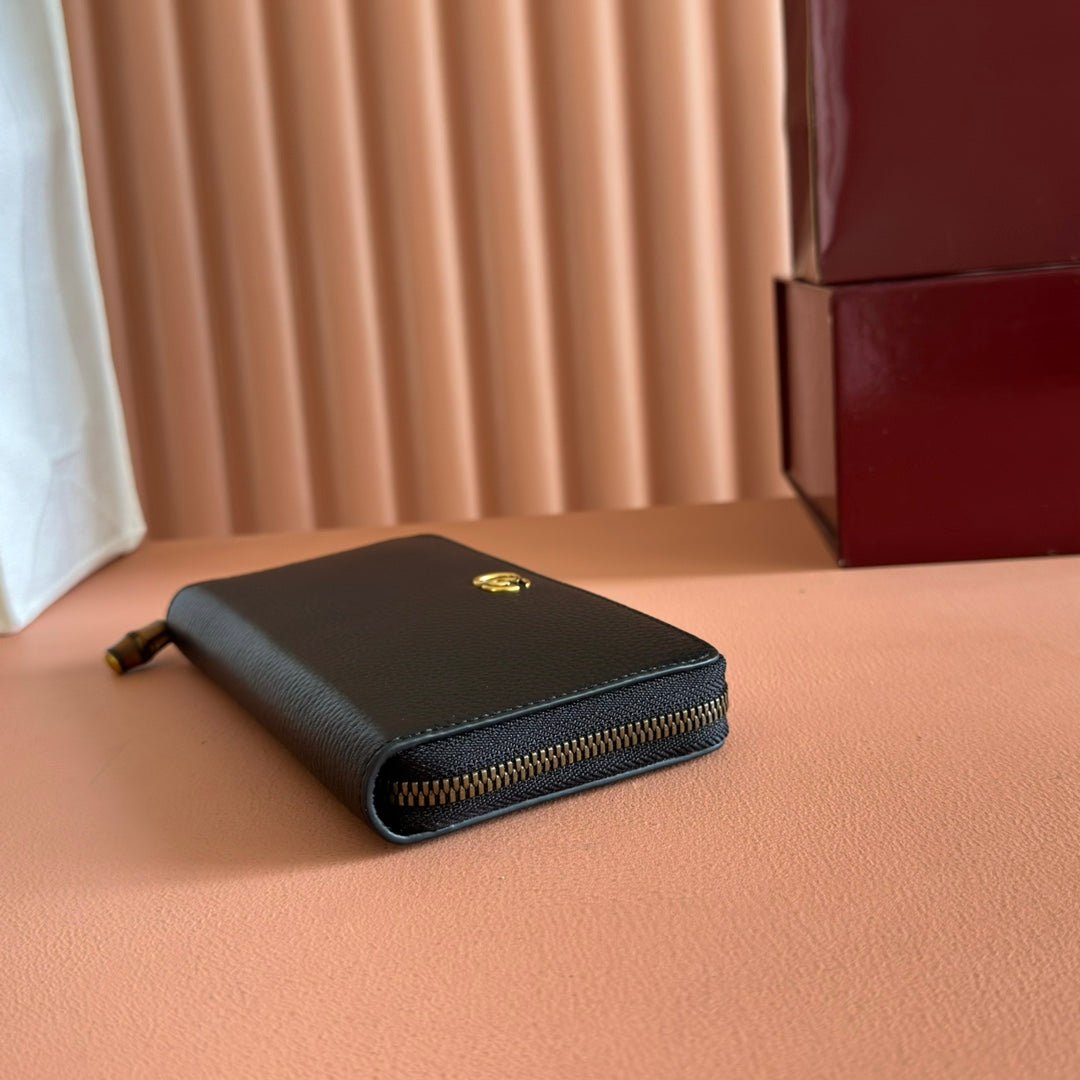 {Style No: BPG7B2NW} GG 25S MARMONT WALLET 19 IN BLACK CALFSKIN GOLD HARDWARE - Image 7