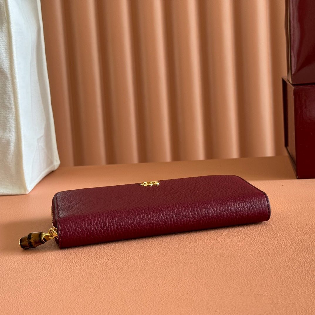 {Style No: 9I194I4I} GG 25S MARMONT WALLET 19 IN RED CALFSKIN GOLD HARDWARE - Image 9