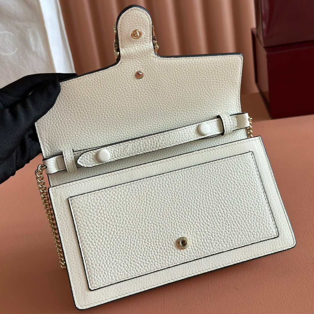 {Style No: R3CTME8I} GUCCI 25S DIONYSUS WALLET ON CHAIN 20 IN IVORY CALFSKIN - Image 4