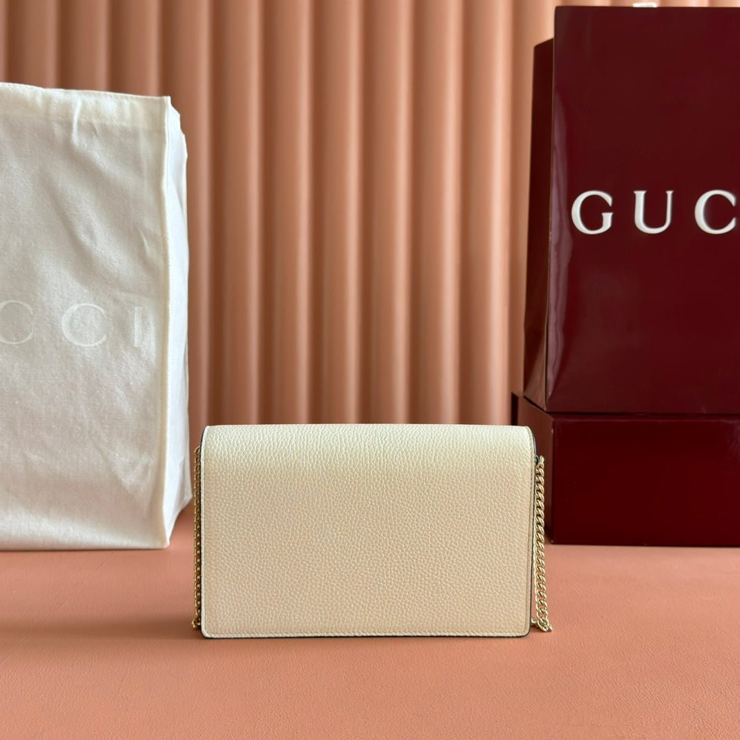 {Style No: R3CTME8I} GUCCI 25S DIONYSUS WALLET ON CHAIN 20 IN IVORY CALFSKIN - Image 7