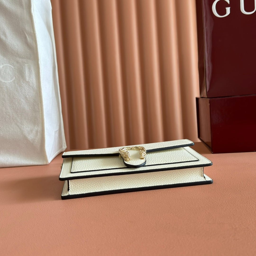 {Style No: R3CTME8I} GUCCI 25S DIONYSUS WALLET ON CHAIN 20 IN IVORY CALFSKIN - Image 8