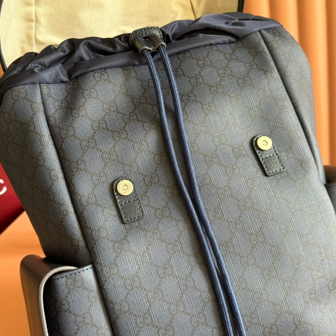 {Style No: PUZTVV79} GUCCI 25S OPHIDIA MEDIUM BACKPACK 40 IN DARK BLUE GRAY CALFSKIN - Image 5