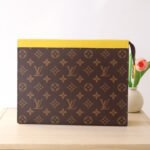 {Style No: AJBUY3QT} LV 25S POCHETTE VOYAGE 26 IN YELLOW MONOGRAM MACASSAR COATED CANVAS