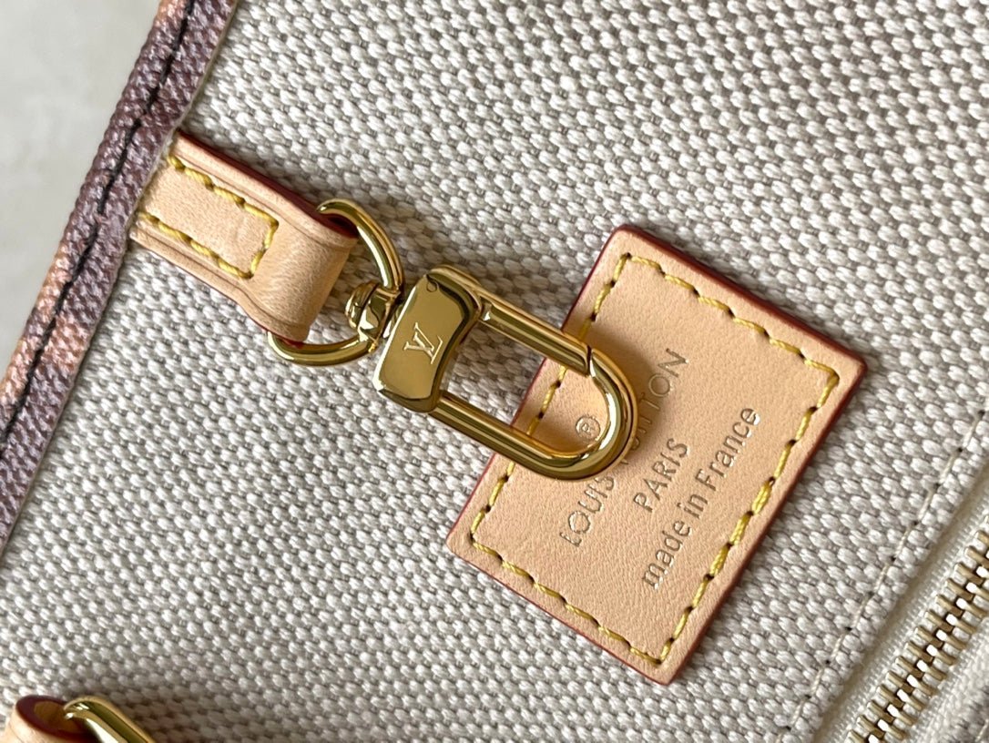{Style No: EMWVU7UR} ONTHEGO VOYAGE 35 IN BROWN MONOGRAM CANVAS WITH VINTAGE HOTEL LABELS - Image 4