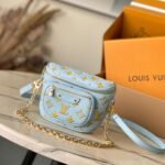 {Style No: KZBOMEXY} MINI BUMBAG 17 IN SKY YELLOW MONOGRAM CALFSKIN GOLD HARDWARE