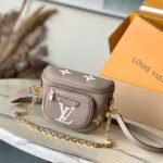 {Style No: 7QEF3IPA} MINI BUMBAG 17 IN TOURTERELLE WHITE MONOGRAM EMPREINTE LEATHER GOLD HARDWARE