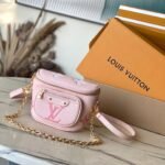 {Style No: HGBBR5DK} MINI BUMBAG 17 IN GRADIENT PINK MONOGRAM EMPREINTE LEATHER GOLD HARDWARE