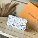 {Style No: 1R7PIFY4} FÉLICIE POCHETTE 21 IN LAGOON BLUE MONOGRAM TILES CANVAS