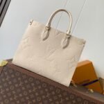 {Style No: 7DRSWSLC} ONTHEGO 35 IN LIGHT BEIGE MONOGRAM CALFSKIN