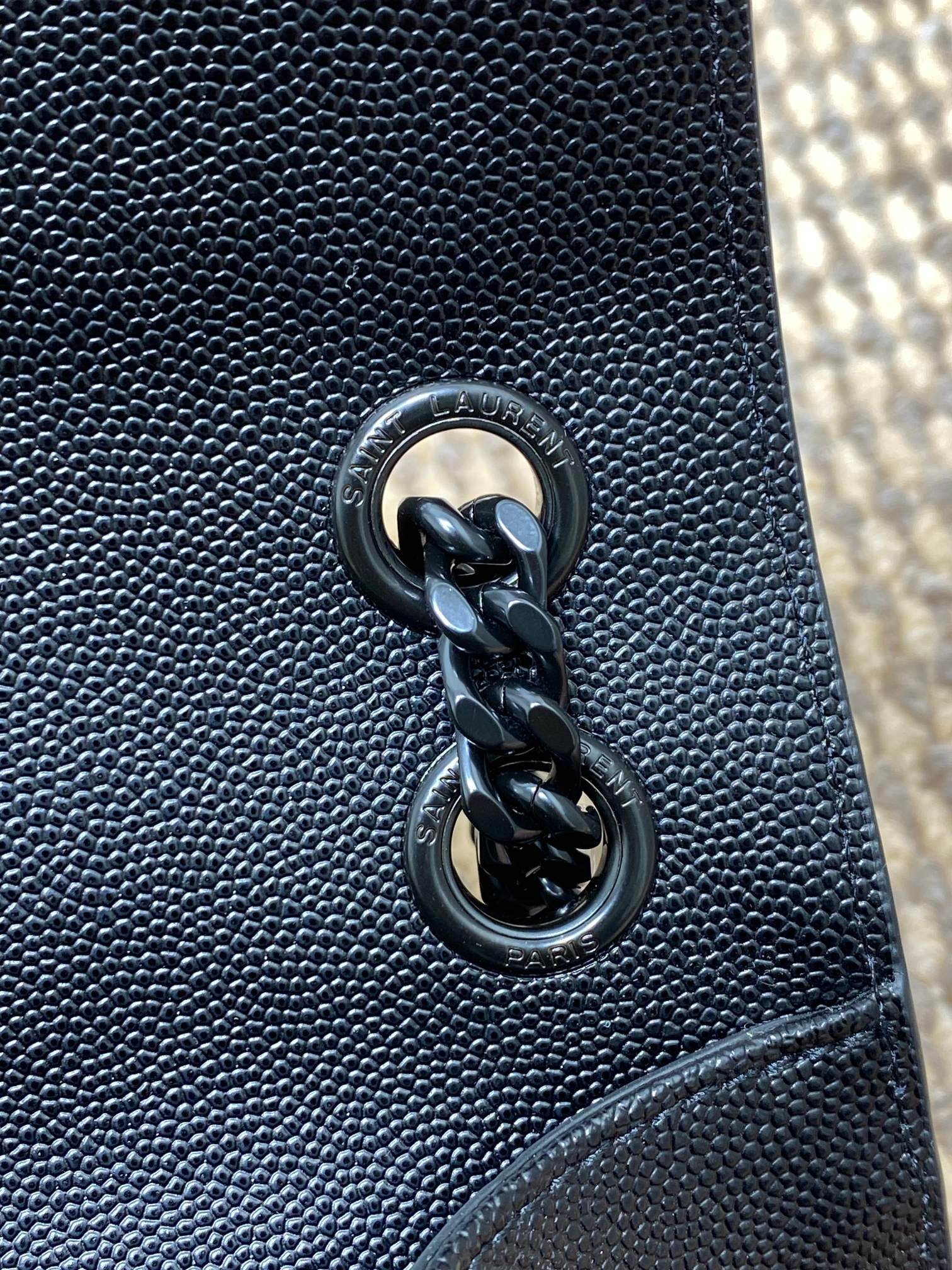 {Style No: 9GS4P5LV} ENVELOPE CHAIN BAG 24 IN BLACK CALFSKIN - Image 9