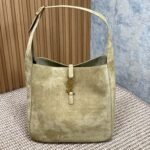{Style No: UM89V4EF} LE 5 À 7 SUPPLE BAG 31 IN KHAKI BROWN SUEDE
