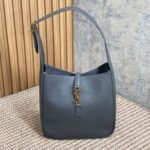 {Style No: E7KGL7LW} LE 5 À 7 SMALL SUPPLE 22 IN NEPAL BLUE CALFSKIN GOLD BUCKLE