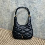 {Style No: LTJ349VR} SADE HOBO 21 IN BLACK LAMBSKIN GOLD HARDWARE