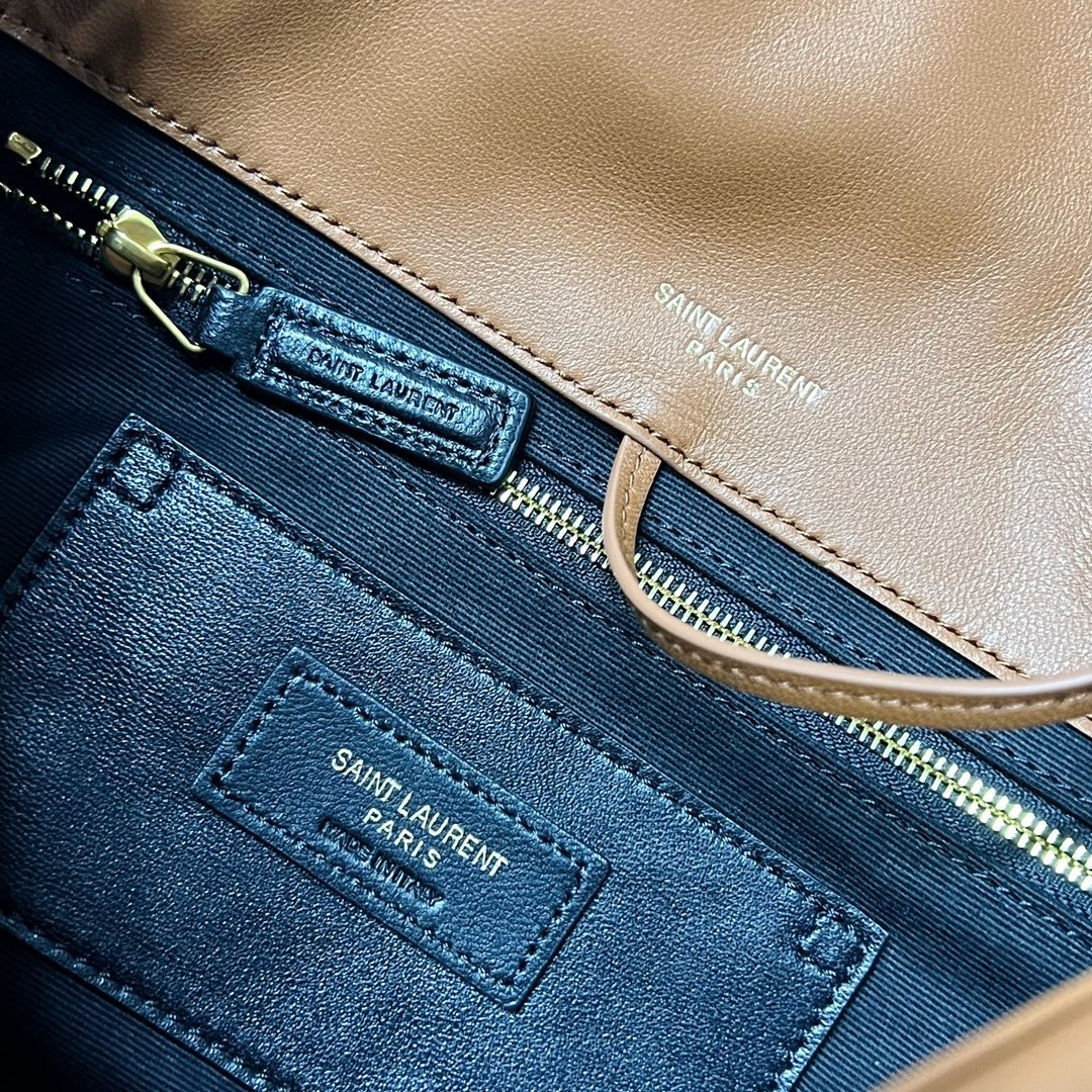 {Style No: VAN6KL4E} JAMIE 4.3 SMALL BAG 25 IN TAWNY BROWN LAMBSKIN GOLD HARDWARE - Image 2