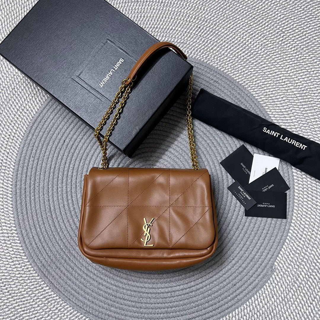 {Style No: VAN6KL4E} JAMIE 4.3 SMALL BAG 25 IN TAWNY BROWN LAMBSKIN GOLD HARDWARE