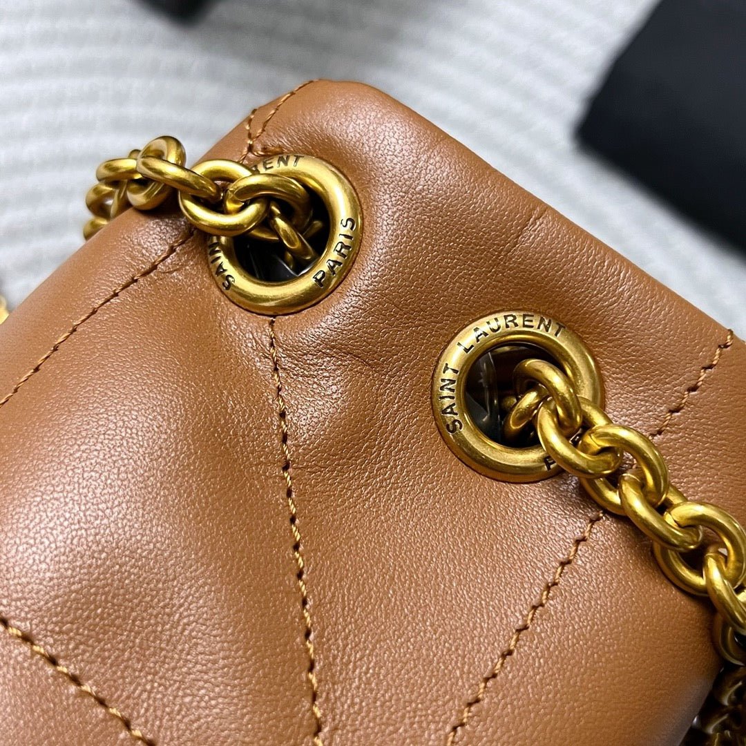 {Style No: VAN6KL4E} JAMIE 4.3 SMALL BAG 25 IN TAWNY BROWN LAMBSKIN GOLD HARDWARE - Image 5
