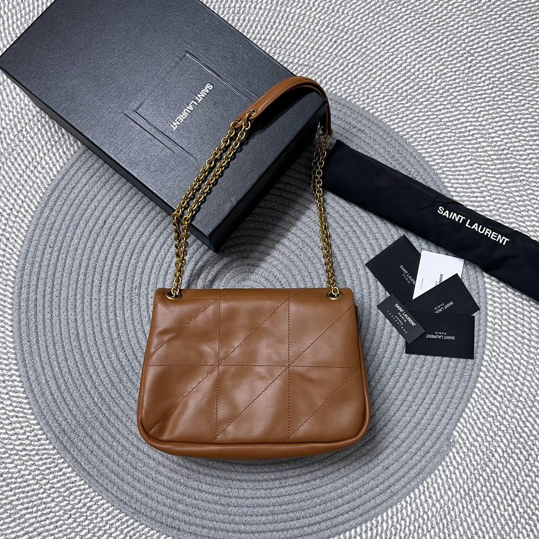 {Style No: VAN6KL4E} JAMIE 4.3 SMALL BAG 25 IN TAWNY BROWN LAMBSKIN GOLD HARDWARE - Image 9