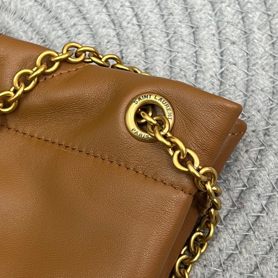 {Style No: EO7TZB3N} JAMIE POCHON 33 IN BRONZE BROWN LAMBSKIN GOLD HARDWARE - Image 9