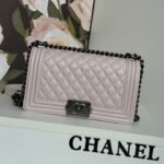{Style No: N58PUWF1} BOY BAG MEDIUM 25 IN PINK NUDE CALFSKIN