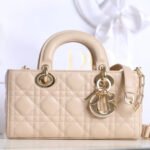 {Style No: F5YNM6E7} SMALL LADY D-JOY 22 IN LIGHT PINK LAMBSKIN