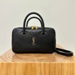 {Style No: U8NPIPU6} LIYA 31 BLACK CALFSKIN VINTAGE TRAVEL BAG