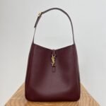 {Style No: N4ANNBEC} LE 5 À 7 LARGE SUPPLE 31 IN WINE RED GRAINED CALFSKIN