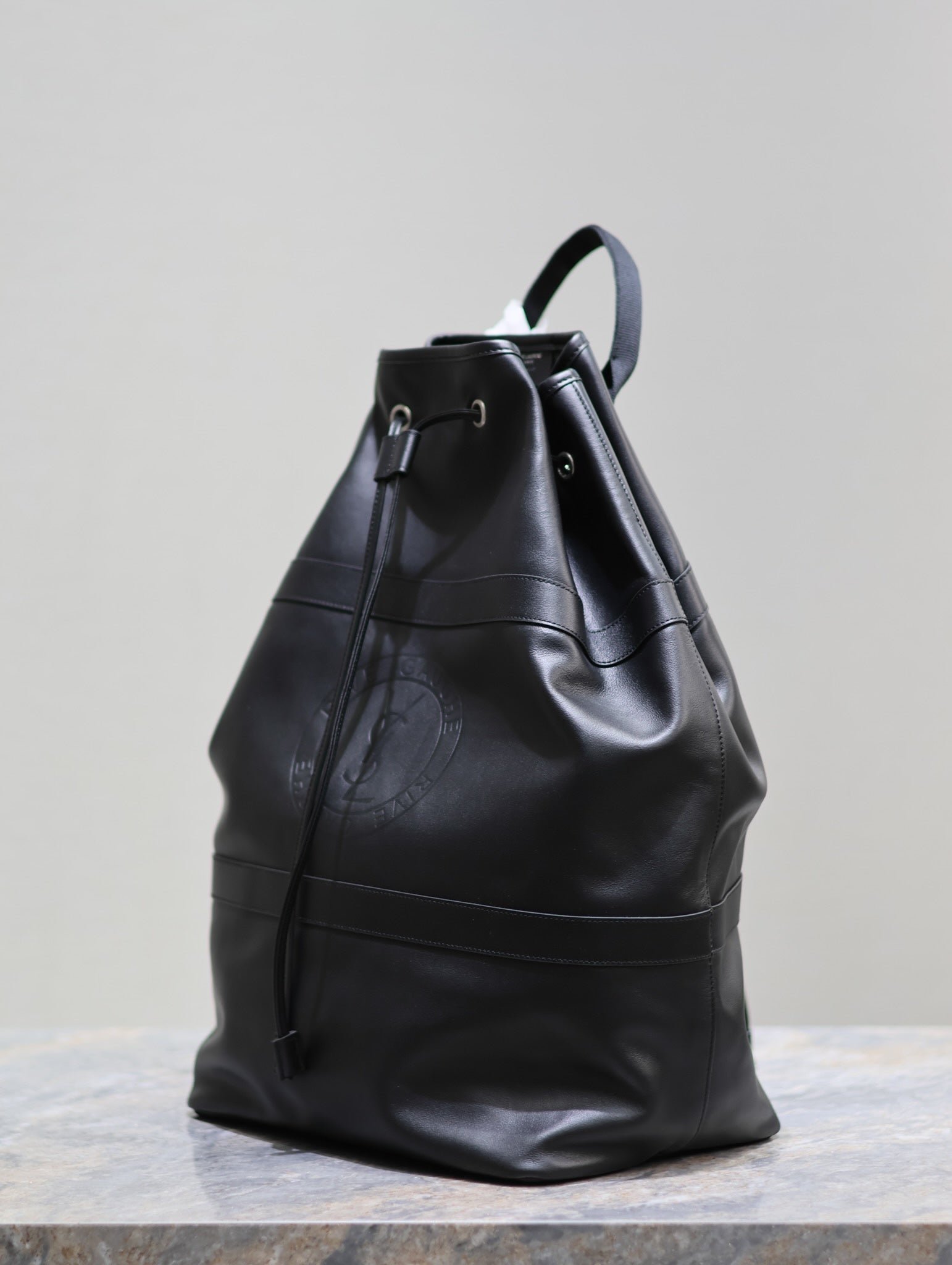 {Style No: 328TRDSY} RIVE GAUCHE BACKPACK 49 IN BLACK CALFSKIN - Image 7