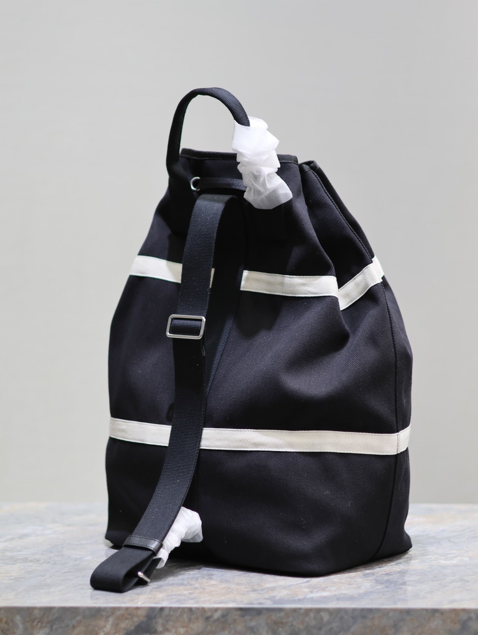 {Style No: 5MAWHZ1U} RIVE GAUCHE BACKPACK 49 IN BLACK MIX WHITE CANVAS - Image 5