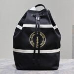 {Style No: 5MAWHZ1U} RIVE GAUCHE BACKPACK 49 IN BLACK MIX WHITE CANVAS