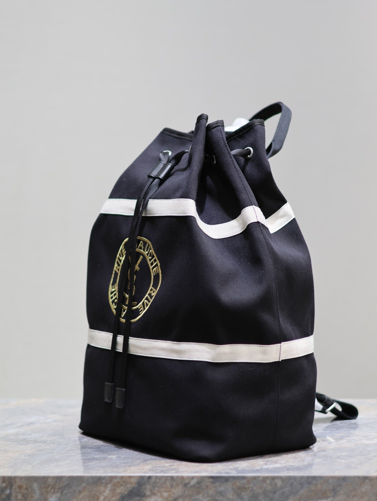 {Style No: 5MAWHZ1U} RIVE GAUCHE BACKPACK 49 IN BLACK MIX WHITE CANVAS - Image 4
