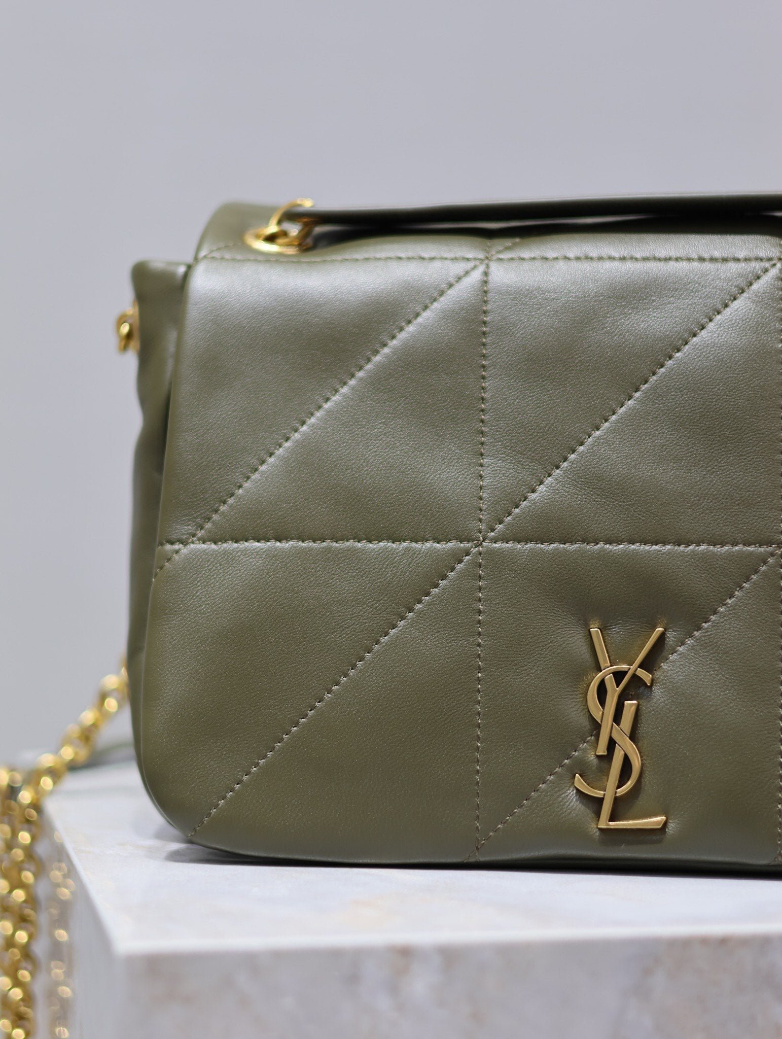 {Style No: IR3NOZPZ} YSL 25S JAMIE 25 IN LIGHT MUSK LAMBSKIN GOLD HARDWARE - Image 8