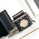 {Style No: X85SQRVT} CC 12 TEA BOX MINAUDIERE BAG IN BLACK RESIN