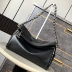 {Style No: JBMJF253} CHANEL 25S HOBO BAG 30 CM IN BLACK SMOOTH CALFSKIN