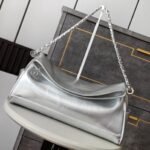 {Style No: UXNCQT2N} CHANEL 25S HOBO BAG 40 CM IN SILVER SMOOTH CALFSKIN