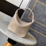 {Style No: XCLI9JI3} CHANEL 25S SHOPPING BAG 18 CM IN BEIGE RHINESTONE-STUDDED