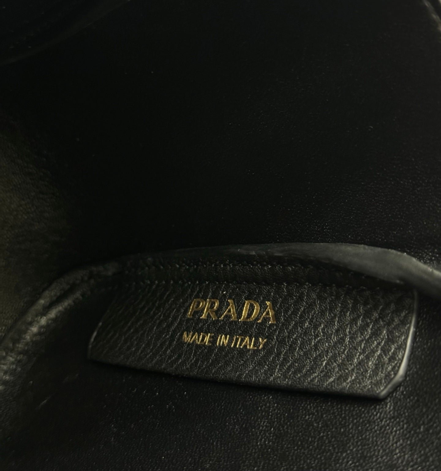 {Style No: 86SEETIF} PRADA 25S TOTE MINI BAG 18 IN BLACK CALFSKIN GOLD HARDWARE - Image 9