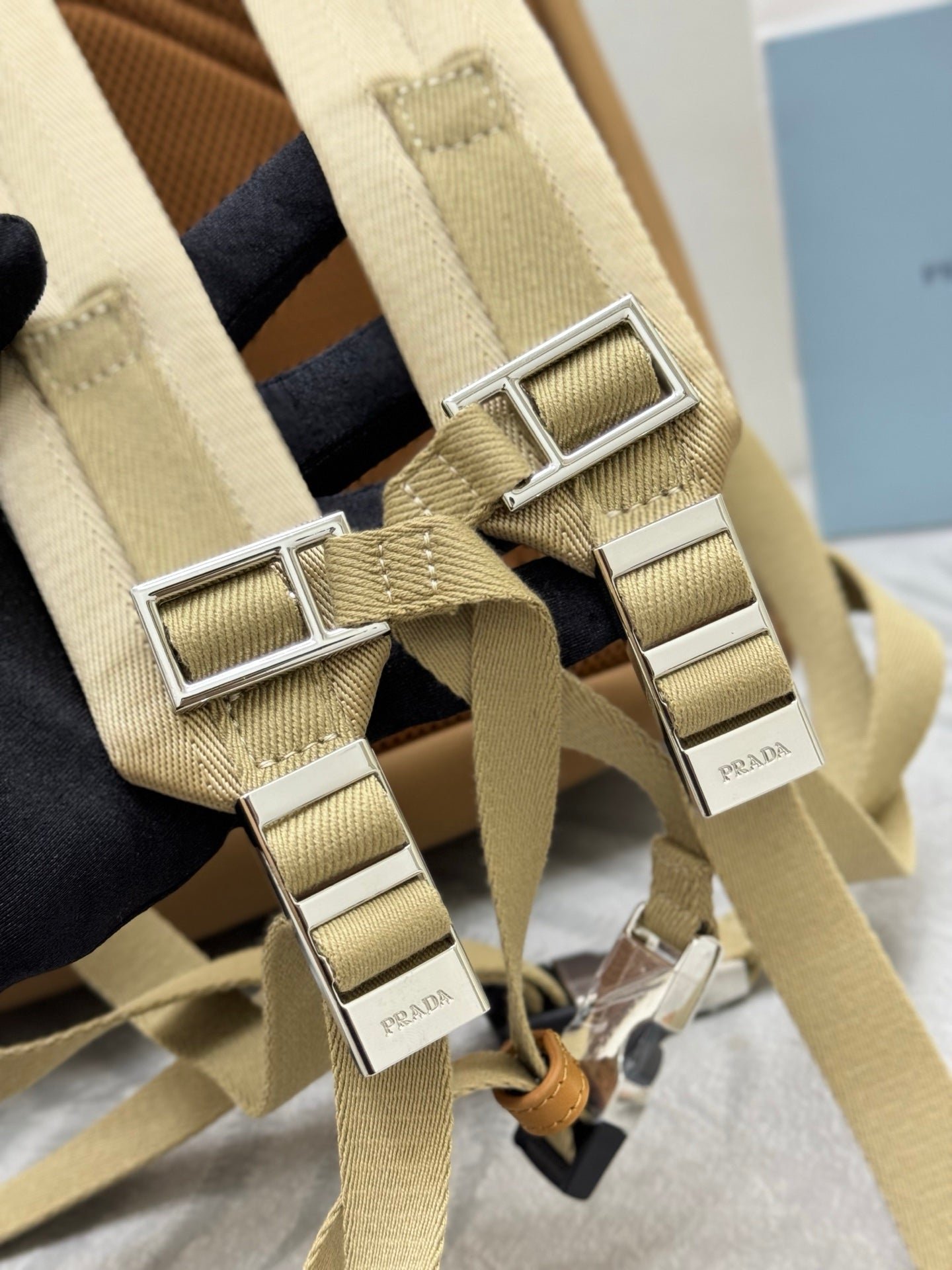 {Style No: LZPDMBSZ} PRADA 25S RE-EDITION 1978 RE-NYLON BACKPACK 52 IN BROWN SILVER HARDWARE - Image 7