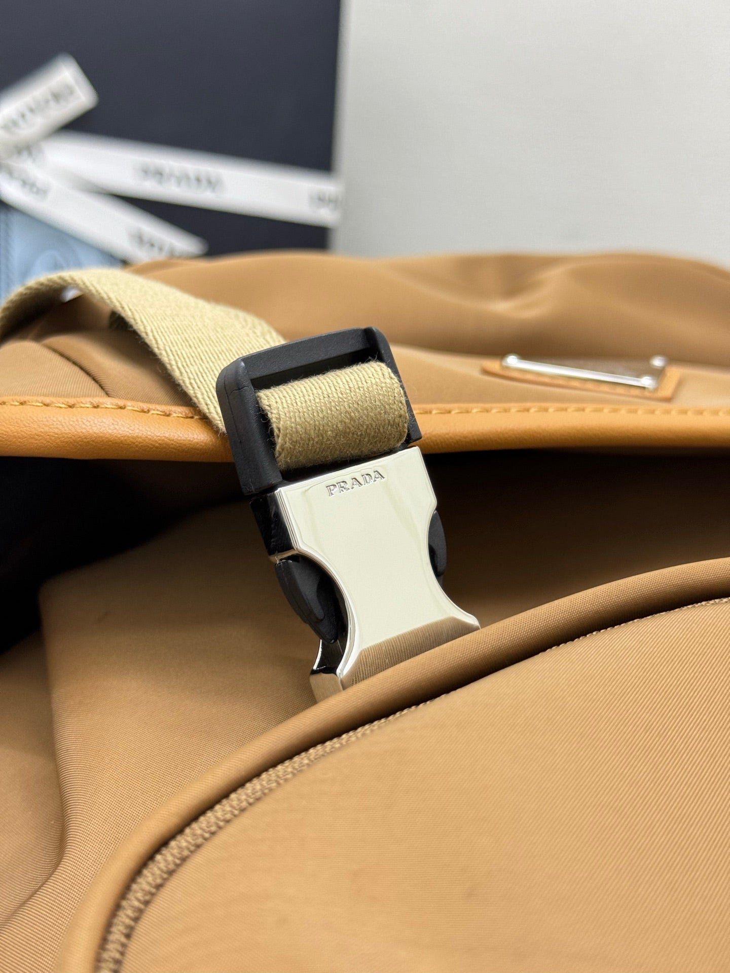 {Style No: LZPDMBSZ} PRADA 25S RE-EDITION 1978 RE-NYLON BACKPACK 52 IN BROWN SILVER HARDWARE - Image 8
