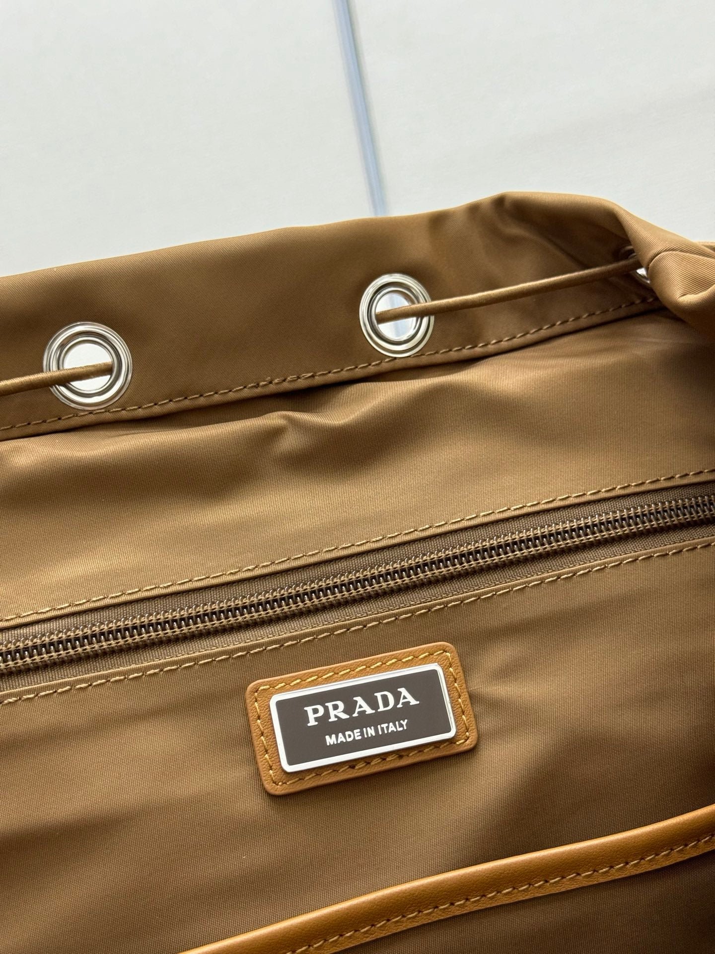 {Style No: LZPDMBSZ} PRADA 25S RE-EDITION 1978 RE-NYLON BACKPACK 52 IN BROWN SILVER HARDWARE - Image 9