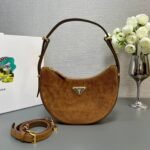 {Style No: SAPH2SOT} MOON HANDBAG 22 IN RUSSET BROWN SUEDE