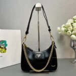 {Style No: JIHSIDAK} HOBO BAG 23 IN BLACK PATENT NAPPA LAMBSKIN GOLD HARDWARE