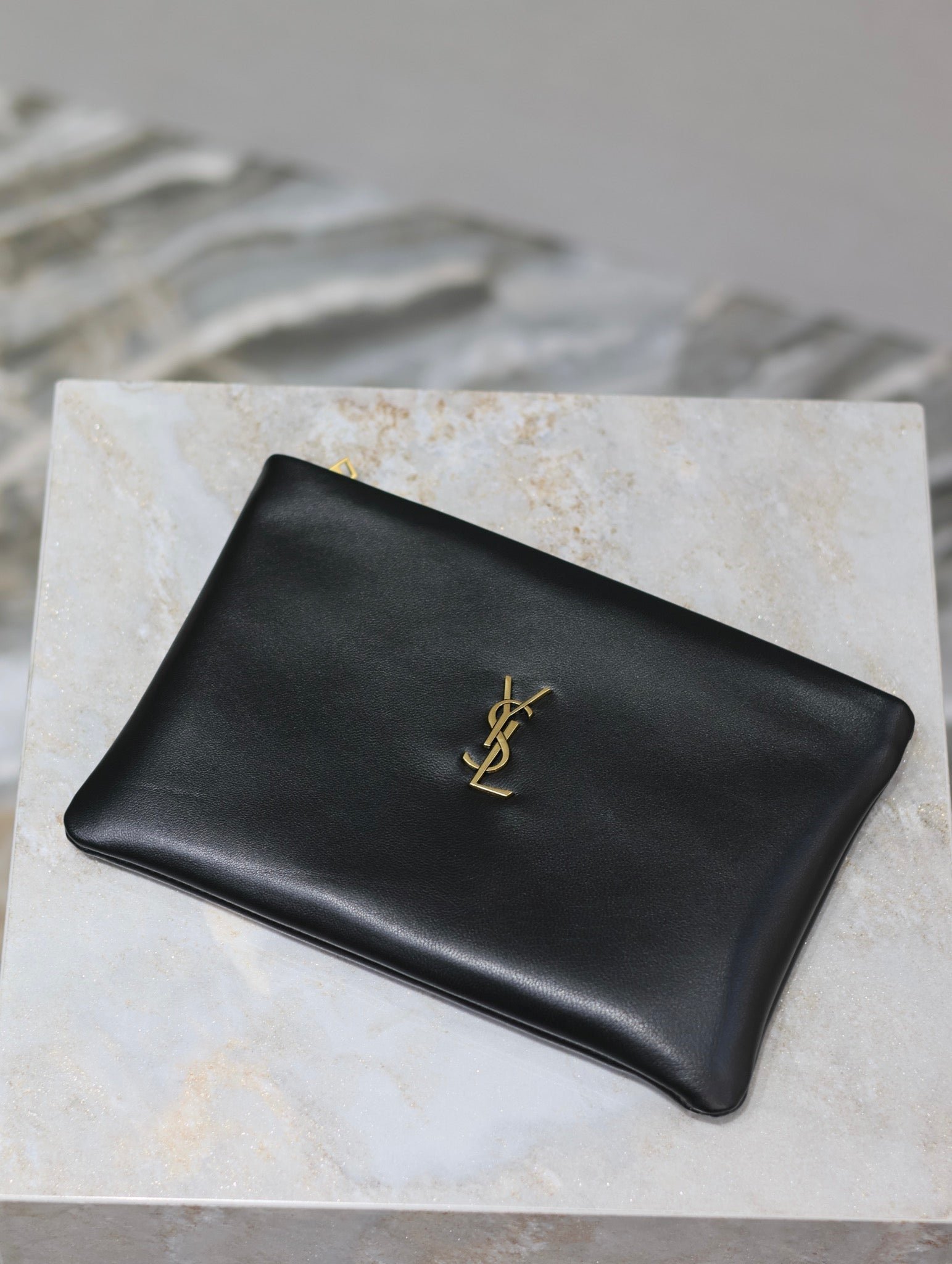 {Style No: 5QDOBDHI} CALYPSO SMALL POUCH 23 IN BLACK SMOOTH LAMBSKIN - Image 7