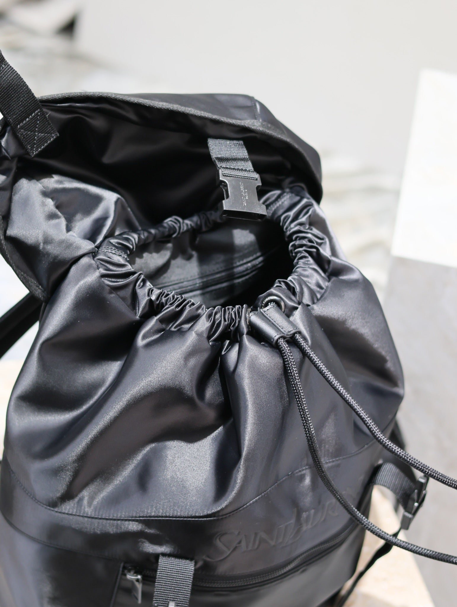 {Style No: 6O5HPKNU} WATERPROOF BACKPACK 45 IN BLACK NYLON WITH EMBOSSED LOGO - Image 7