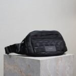 {Style No: SBB66FL9} CROSSBODY BAG 24 IN BLACK PLAID NYLON