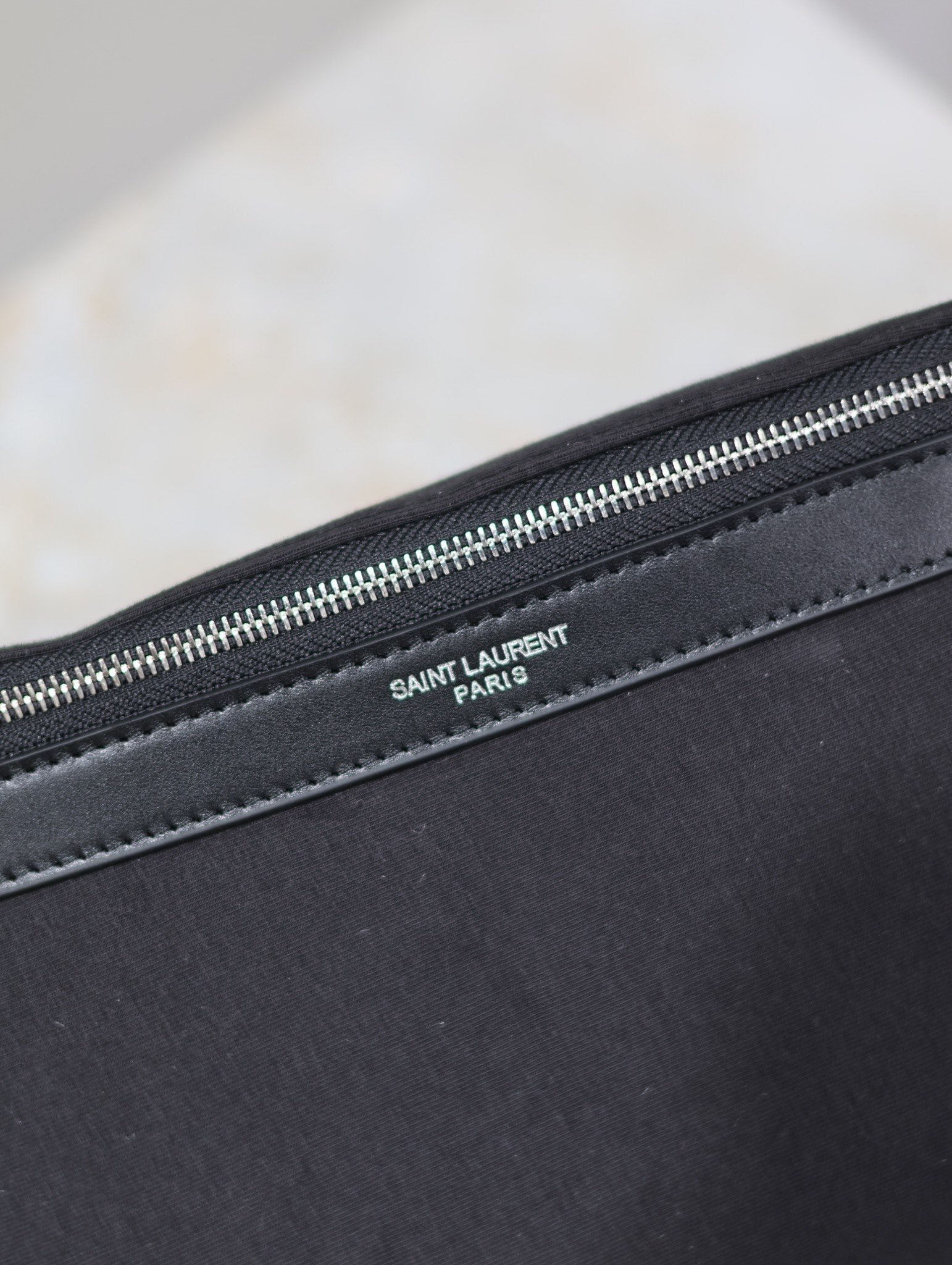 {Style No: UTEUC5ZA} YSL 25S CLASSIC CROSSBODY BAG 26 IN BLACK CANVAS SILVER HARDWARE - Image 8