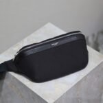{Style No: UTEUC5ZA} YSL 25S CLASSIC CROSSBODY BAG 26 IN BLACK CANVAS SILVER HARDWARE