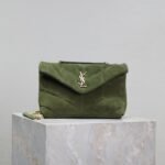 {Style No: CEXCXZR4} PUFFER TOY 23 IN PICKLE GREEN SUEDE GOLD HARDWARE