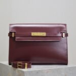 {Style No: E4GUZKPO} MANHATTAN MEDIUM 29 IN WINE RED SMOOTH CALFSKIN GOLD BUCKLE