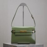 {Style No: XIW2M64P} MANHATTAN SMALL 24 IN OLIVE GREEN SMOOTH LAMBSKIN GOLD HARDWARE