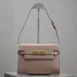 {Style No: 9IO589FC} MANHATTAN SMALL 24 IN DARK BEIGE SMOOTH LAMBSKIN GOLD HARDWARE
